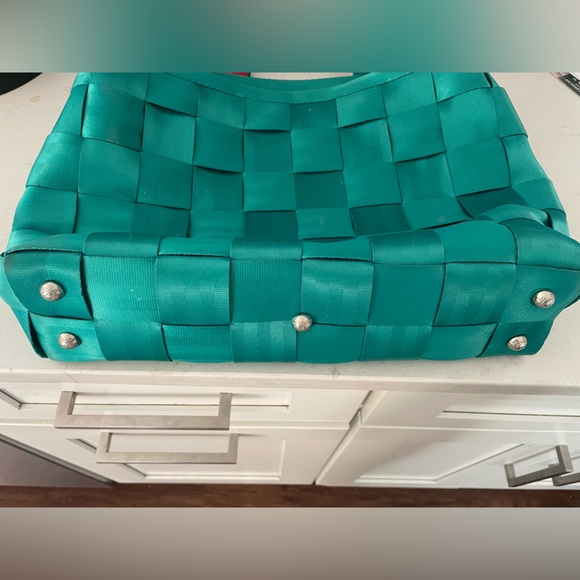 Harveys Aqua Woven Tote Bag - Picture 7 of 7